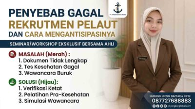 Penyebab Gagal Rekrutmen Pelaut, Cara Mengantisipasinya