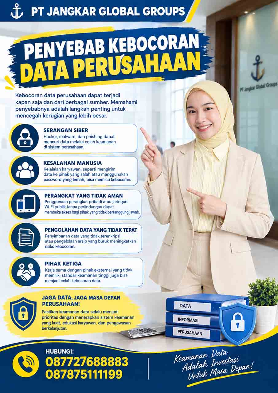 Penyebab Kebocoran Data Perusahaan