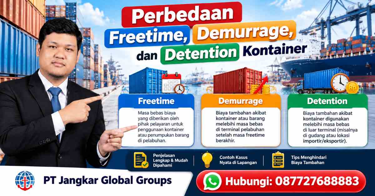 Perbedaan Freetime, Demurrage, dan Detention Kontainer