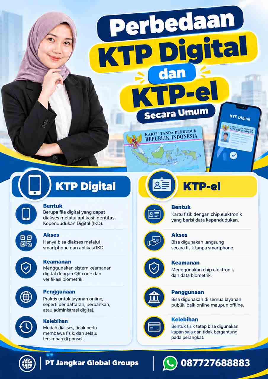 Perbedaan KTP Digital dan KTP-el Secara Umum