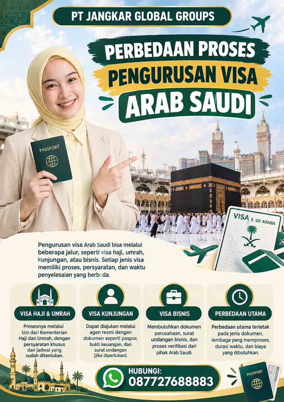 Perbedaan Proses Pengurusan Visa Arab Saudi