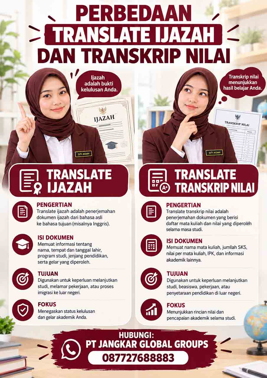 Perbedaan Translate Ijazah dan Transkrip Nilai