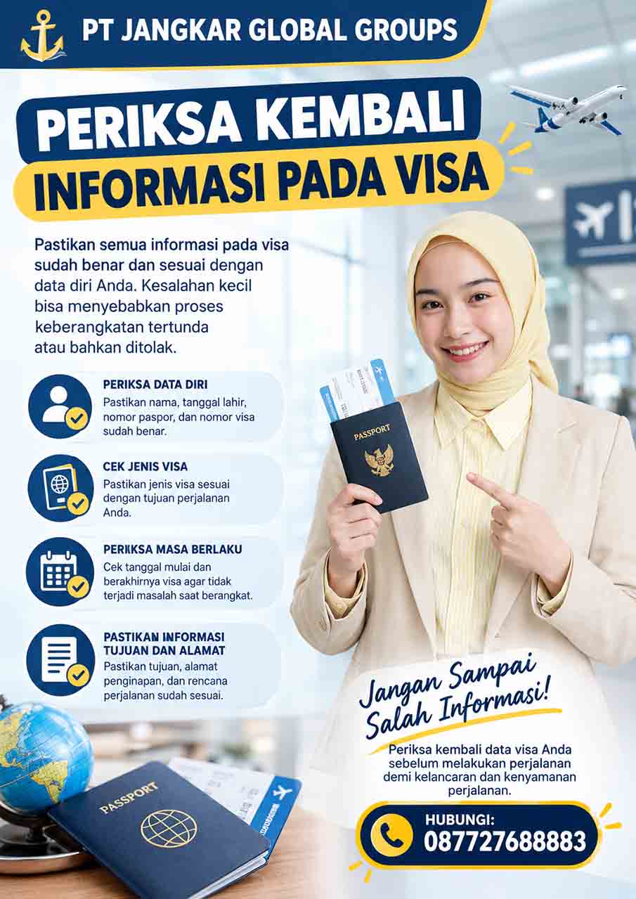Periksa Kembali Informasi pada Visa