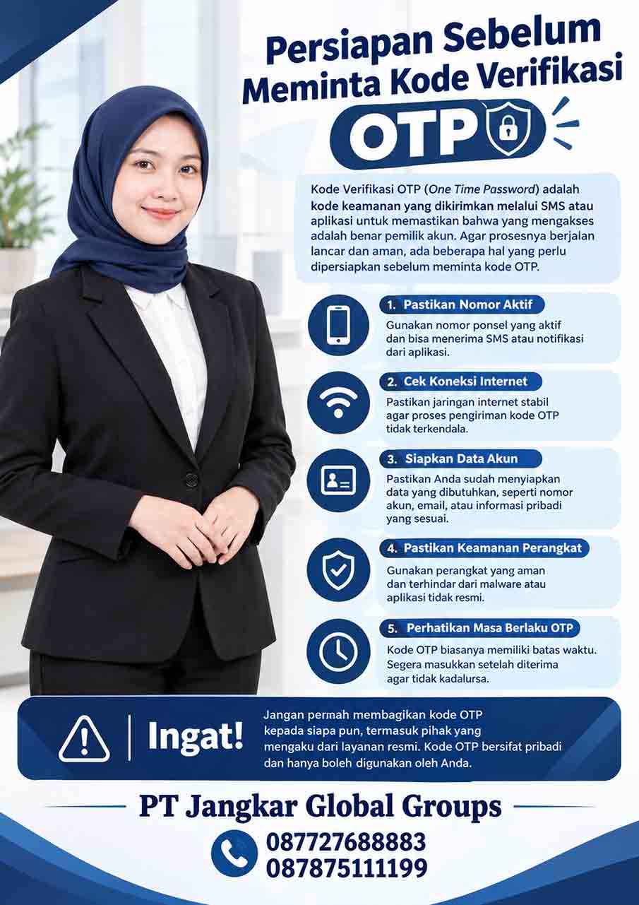 Persiapan Sebelum Meminta Kode Verifikasi OTP