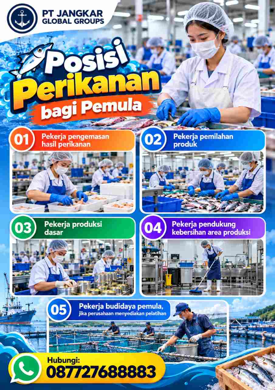 Posisi Job Perikanan bagi pemula meliputi