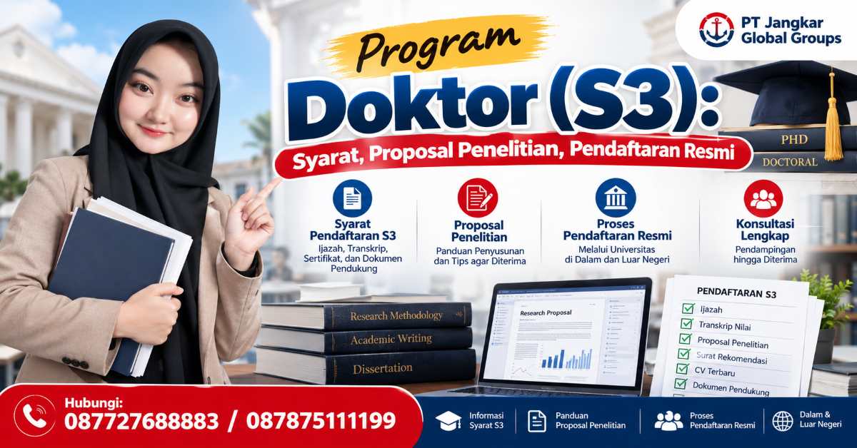 Program Doktor S3 Syarat, Proposal Penelitian,Pendaftaran Resmi