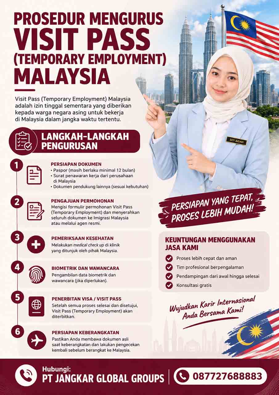 Prosedur Mengurus Visit Pass (Temporary Employment) Malaysia
