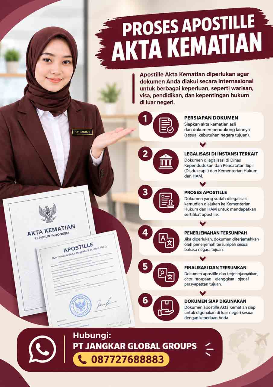 Proses Apostille Akta Kematian