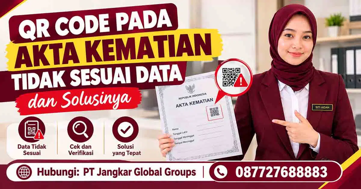 QR Code pada Akta Kematian Tidak Sesuai Data dan Solusinya