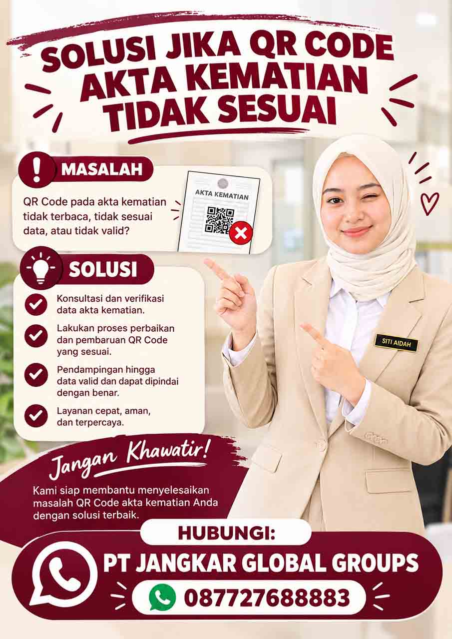Solusi Jika QR Code Akta Kematian Tidak Sesuai