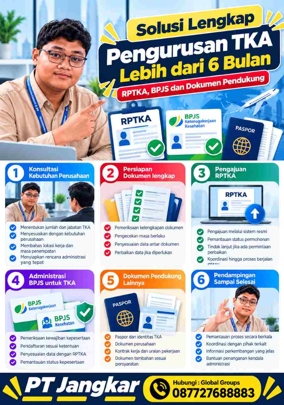 Solusi Lengkap Pengurusan TKA RPTKA, BPJS, dan Dokumen Pendukung