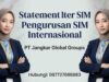 Statement Letter SIM untuk Pengurusan SIM Internasional