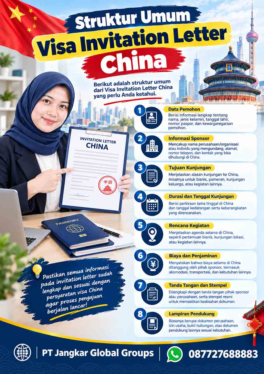 Struktur Umum Visa Invitation Letter China