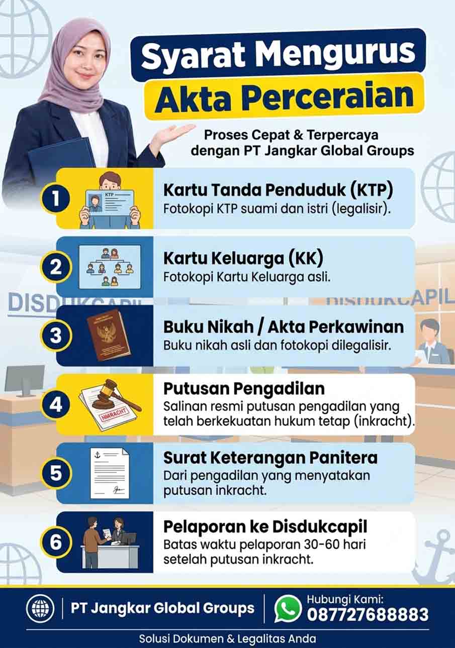 Syarat Mengurus Akta Perceraian