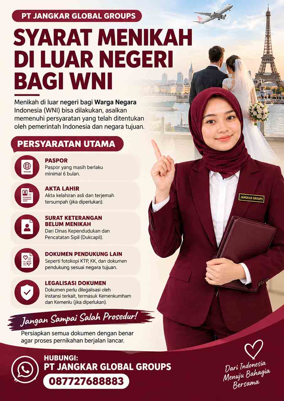 Syarat Menikah di Luar Negeri bagi WNI