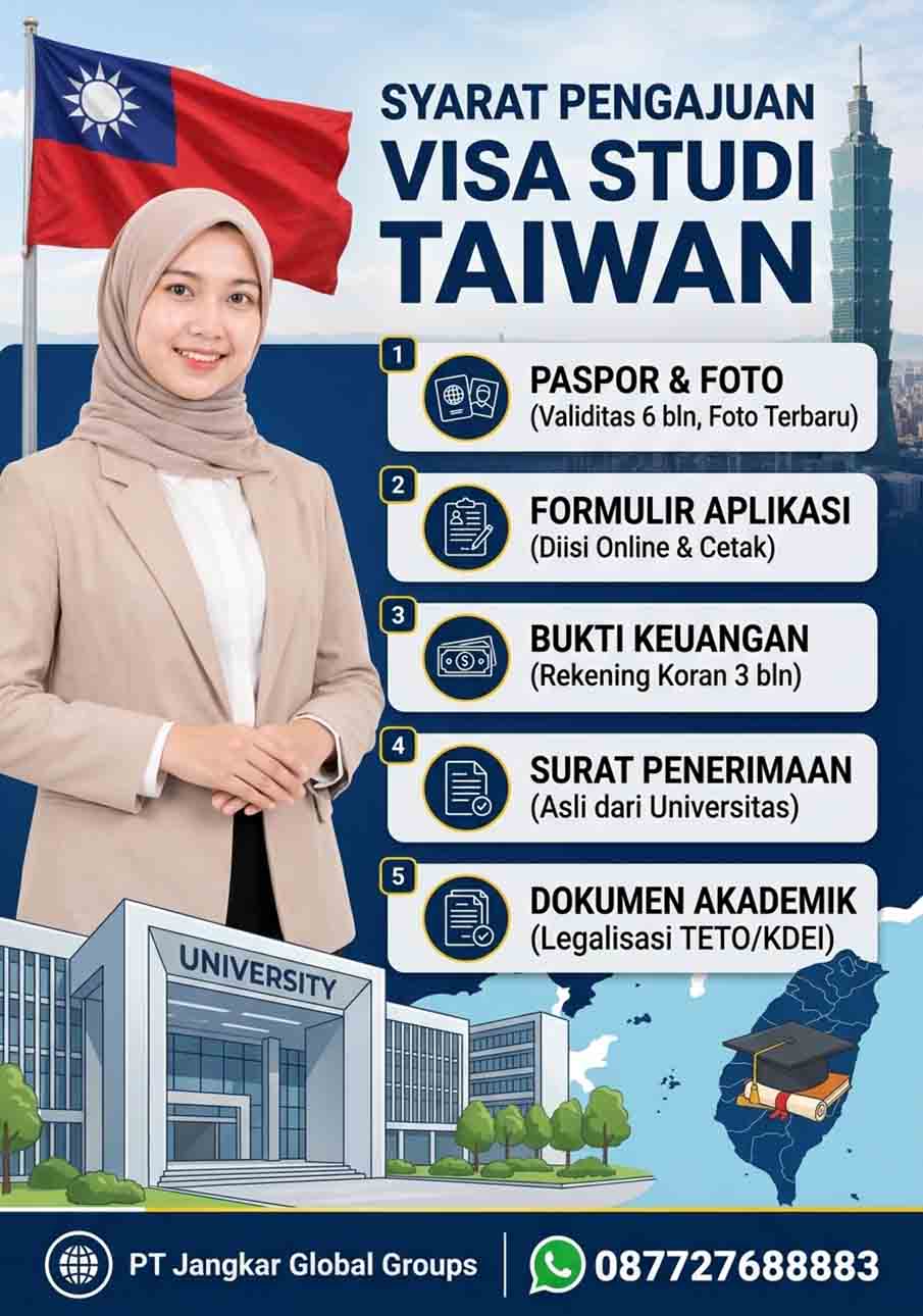 Syarat Pengajuan Visa Studi Taiwan