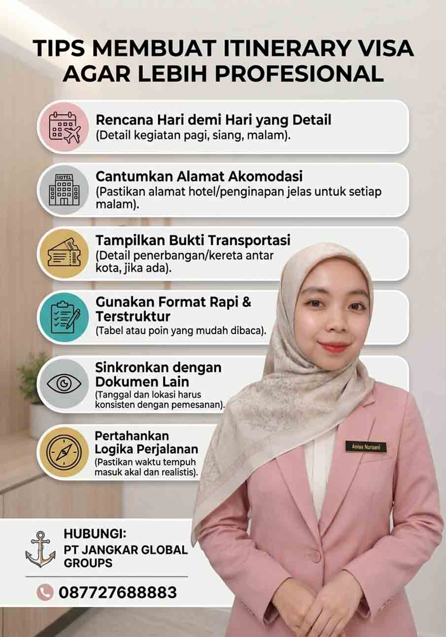Tips Membuat Itinerary Visa agar Lebih Profesional Tips Membuat Itinerary Visa agar Lebih Profesional