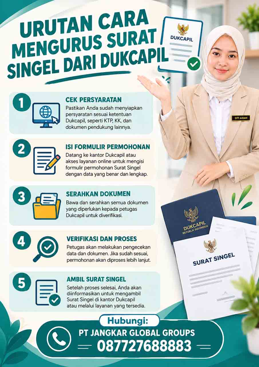 Urutan Cara Mengurus Surat Singel dari Dukcapil Urutan Cara Mengurus Surat Singel dari Dukcapil