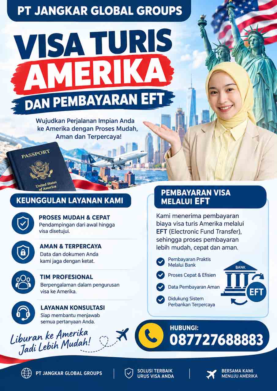 Visa Turis Amerika dan Pembayaran EFT